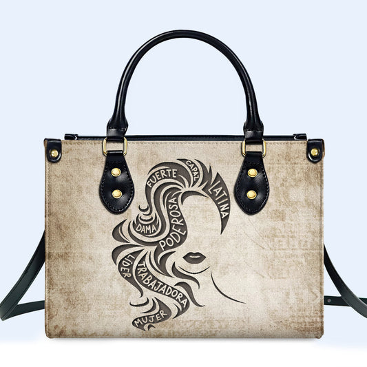 Latina Girl - Personalized Custom Leather Handbag - HG36