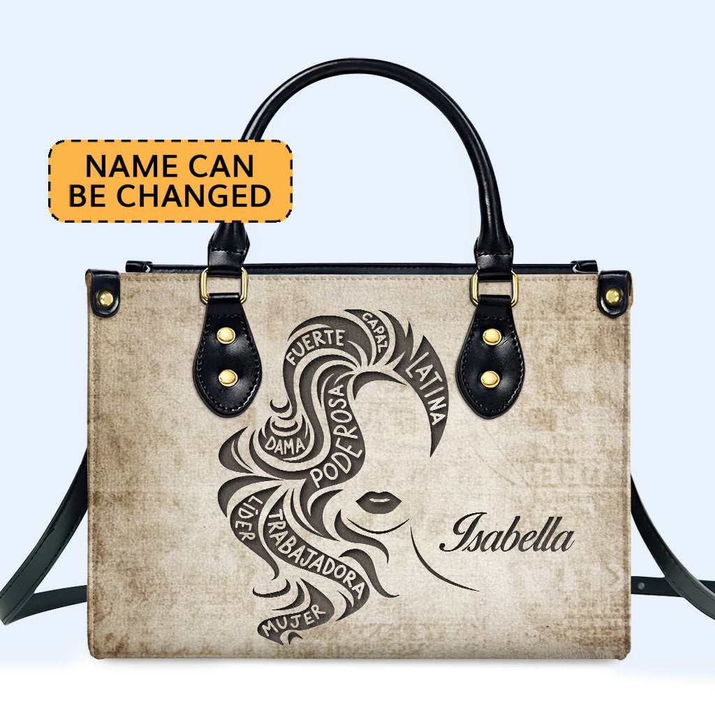 Latina Girl - Personalized Custom Leather Handbag - HG36