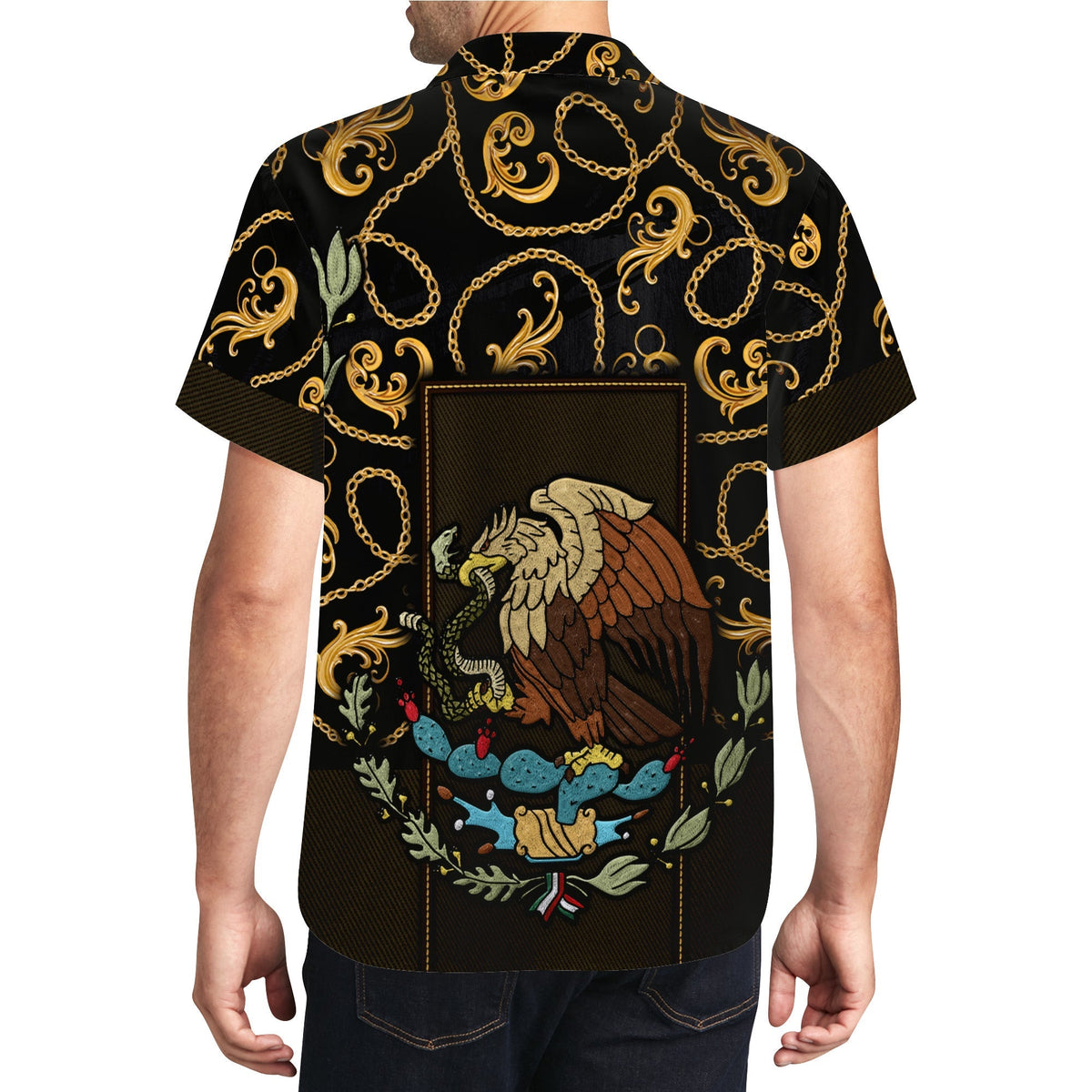 The Golden Eagle - Personalized Custom Unisex Hawaiian Shirt - HW_MX09