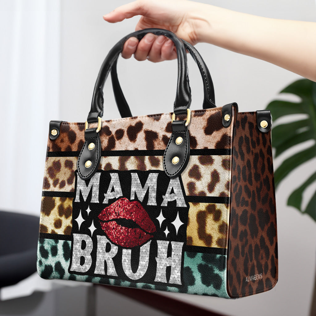 Mama Bruh - Personalized Custom Leather Handbag - MM03