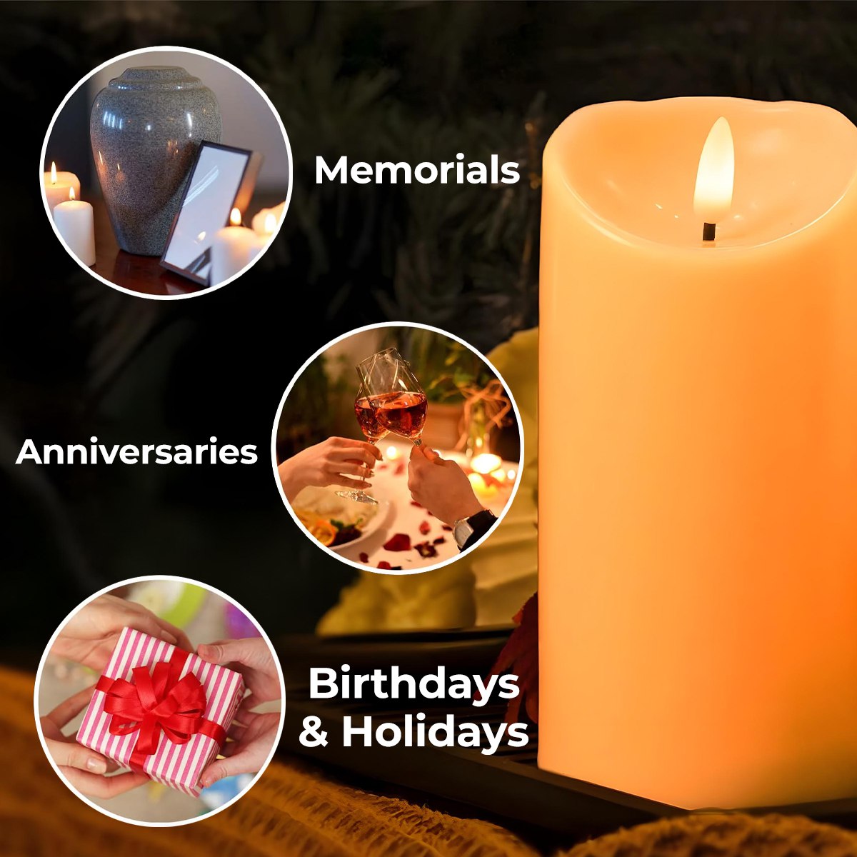 To My Daughter-In-Law, Thank You For Loving My Son - Personalized Custom LED Candle - DILA052_LECA