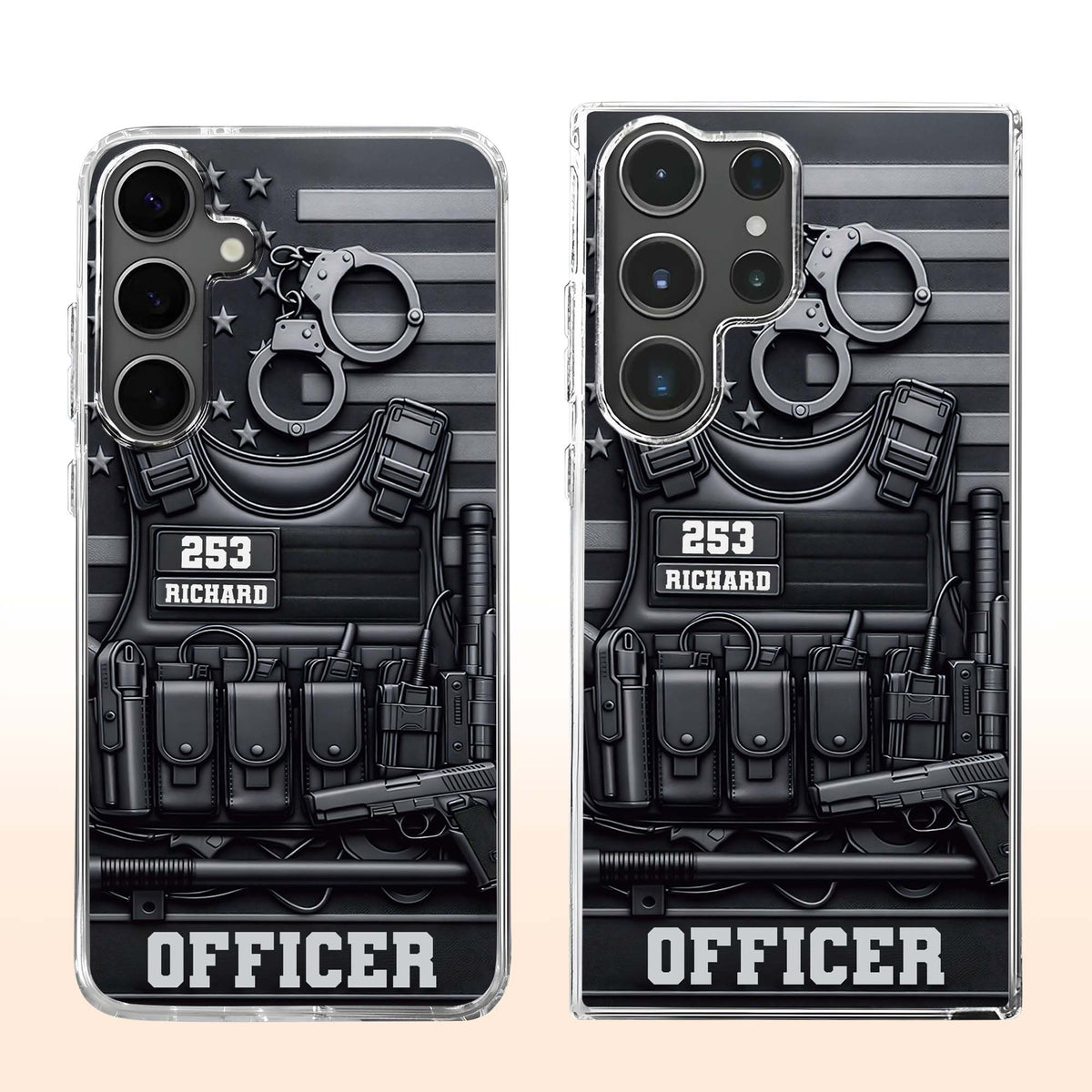 For Officers, Tactical Gear Design - Personalized Clear Phone Case - OFC040_PHC
