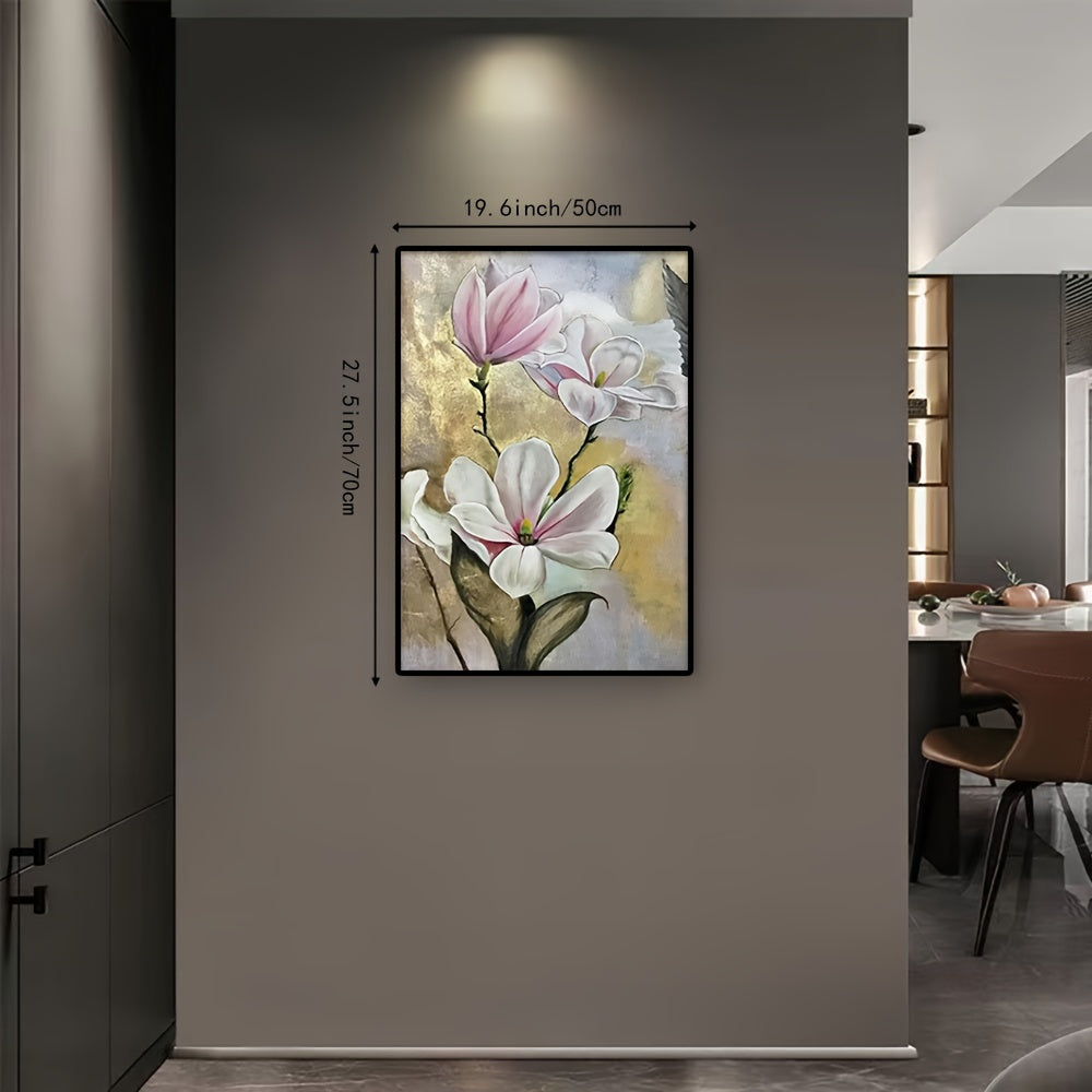 3D\u002F1pc frameless pure hand drawn healing color floral texture knife work texture painting poster modern home bedroom dining room bar living room decoration entrance foyer electricity meter box cover only canvas gift 32x47in