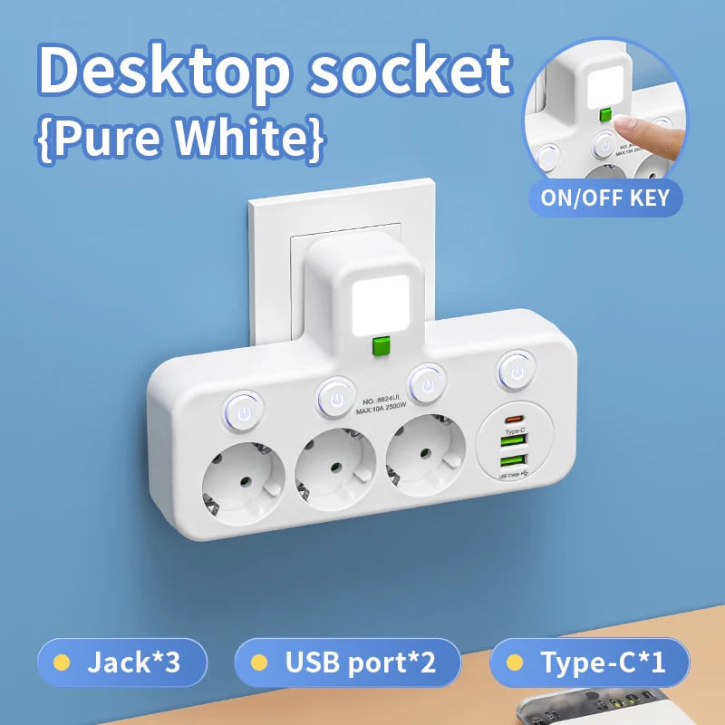 Smart Power Strip with USB Ports