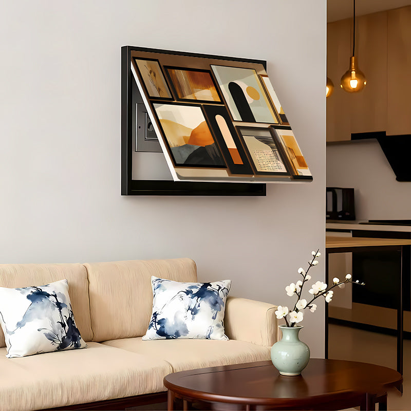 2pcs of Electric Meter Box Stickers, Stylish Wall Decor for The Living Room, Self-Adhesive, 2D Flat Decorative Cover Creative Wall Stickers to Conceal, Easy to Peel And Stick Electric Meter Box Wraps