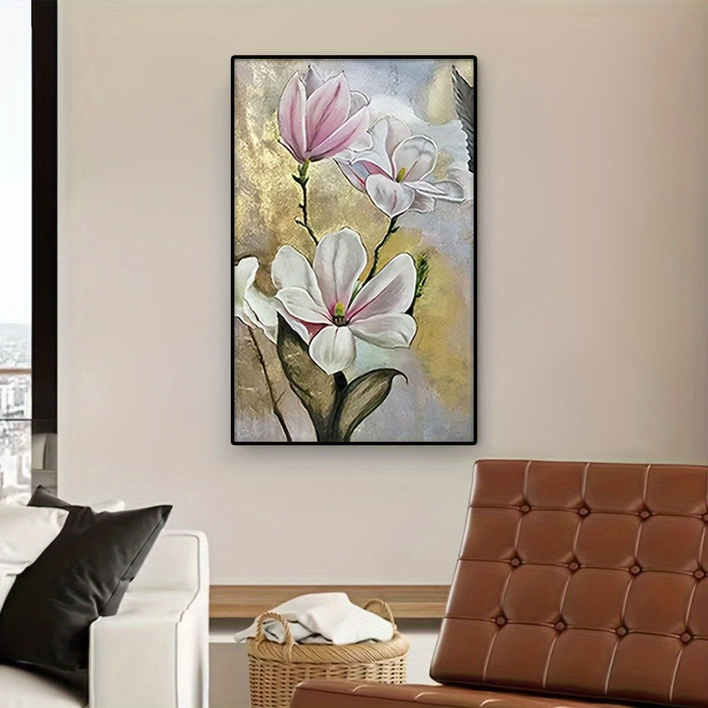 3D\u002F1pc frameless pure hand drawn healing color floral texture knife work texture painting poster modern home bedroom dining room bar living room decoration entrance foyer electricity meter box cover only canvas gift 32x47in
