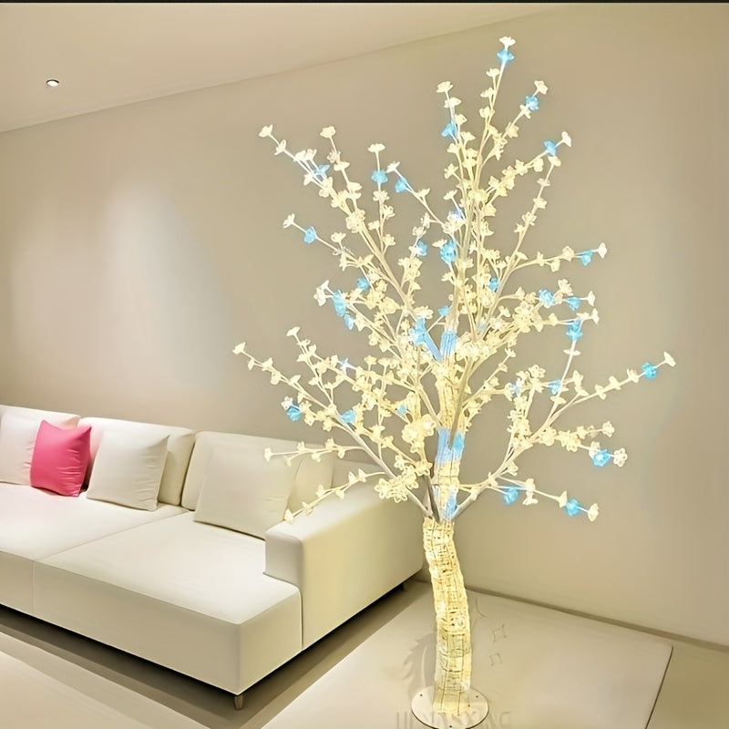 1pc 82.6in\u002F35.5in LED Transparent Acrylic Tree Light, 8 Functions with USB Power Romantic Decoration, Suitable for Christmas, Valentine's Day, Wedding Home, Bedroom, Office And Living Room, Courtyard And Other House Decoration