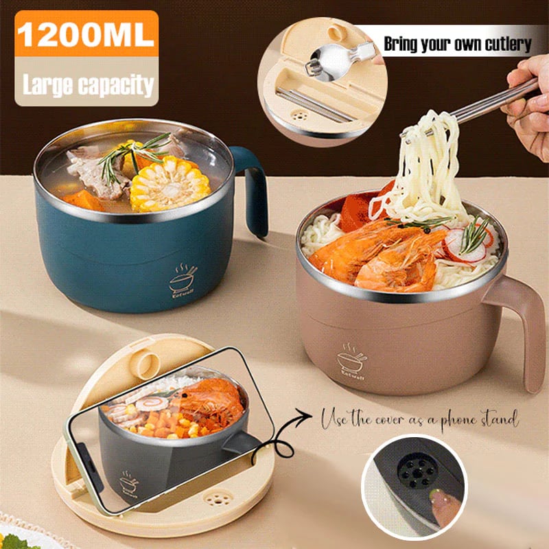🔥Limited Time Promotion 50% OFF🔥304 Stainless Steel Insulated Ramen Bowl