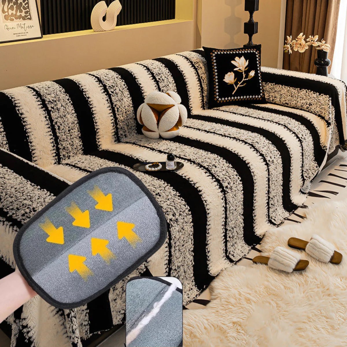 📢📢50% OFF !!⏰⏰Soft Plush Non-Slip Couch Cover