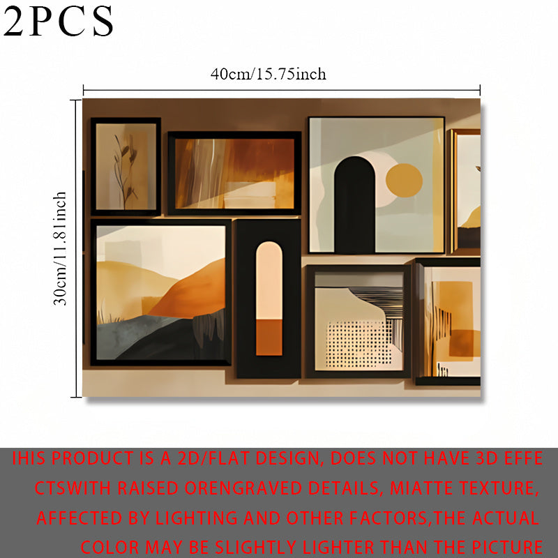 2pcs of Electric Meter Box Stickers, Stylish Wall Decor for The Living Room, Self-Adhesive, 2D Flat Decorative Cover Creative Wall Stickers to Conceal, Easy to Peel And Stick Electric Meter Box Wraps