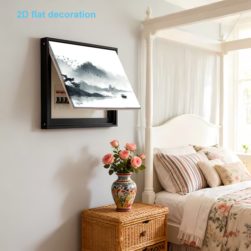 2pcs of Natural Scenery Wall Stickers - Stylish Decorative Stickers for Electric Meter Box Covers, 2D Flat Design, Easy to Apply And Remove Without Residue, Suitable for Decorating Electric Meter Boxes in Living Rooms Or Home Offices