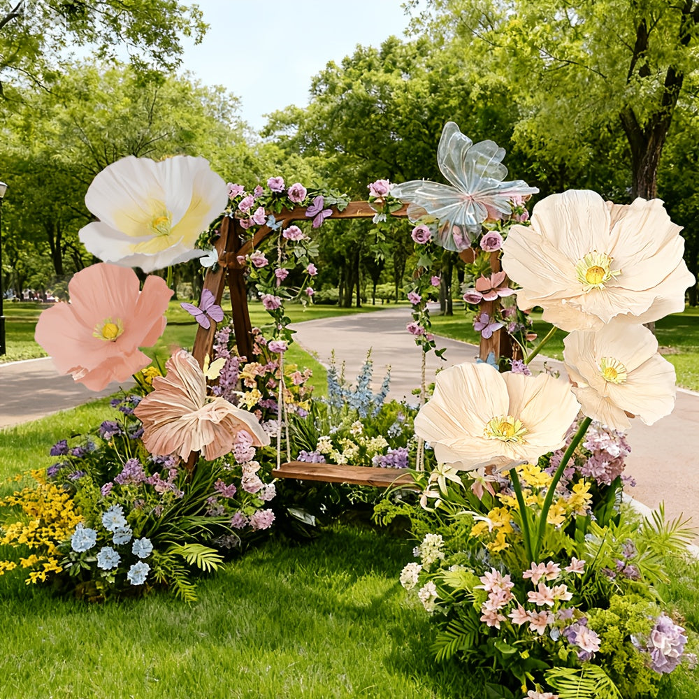 1pc\u002F9pcs Set\u002F11pcs Set Colorful Giant Poppy Store Window Display Artificial Flowers Wedding & Festival Decor Trendy Photo Spot Decoration Flowers