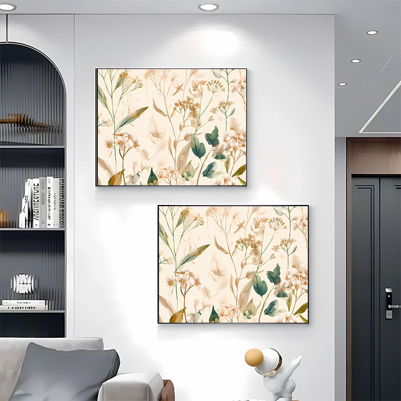 2pcs Floral Pattern Meter Box Stickers, Fashionable Living Room Wall Decals, Self-Adhesive 2D Flat Decorative Cover Plate, Instant Peel-and-Stick Meter Box Wrap, Suitable for Home and Office Meter Boxes, Easy to Apply and Remove Without Residue