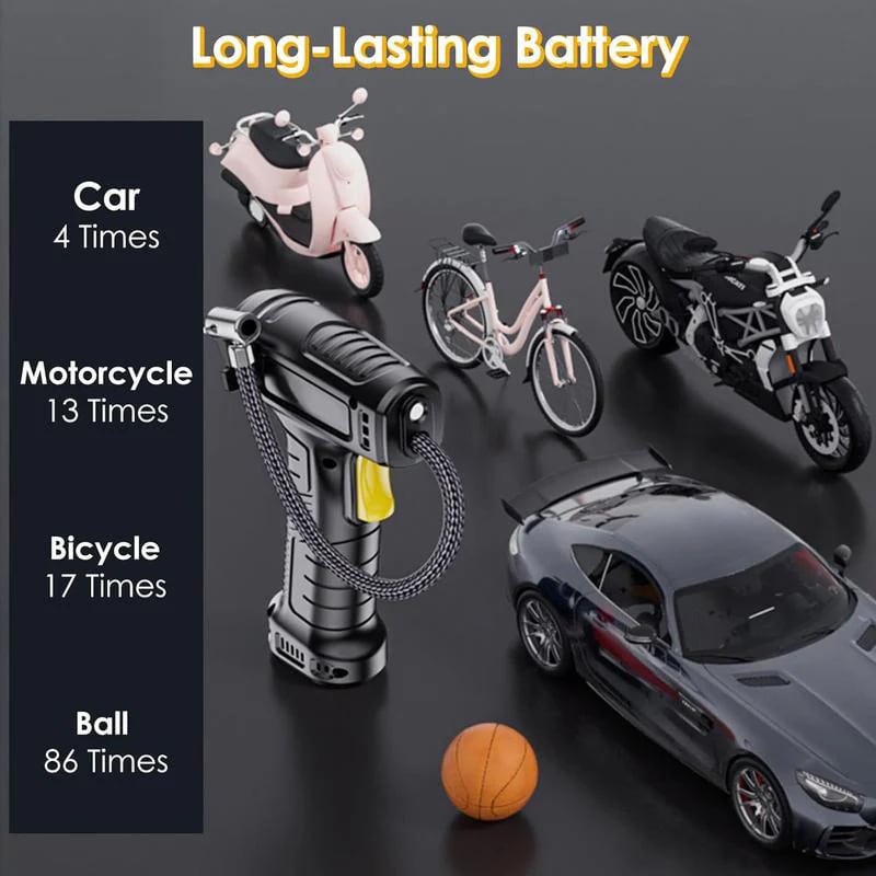 Portable Cordless Air Compressor with Digital Display