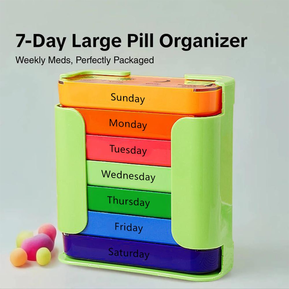 💊 Stay on Track - ✨7-Day Medication Organizer - For Effortless Health Management! 📅