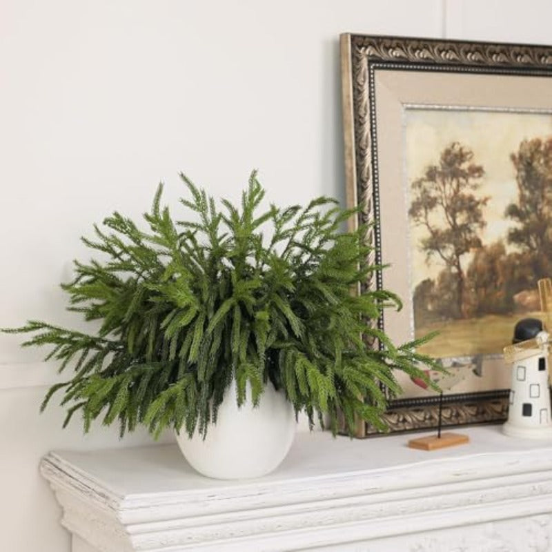 xwl20 Pcs Real Touch Norfolk Pine Branches -18\