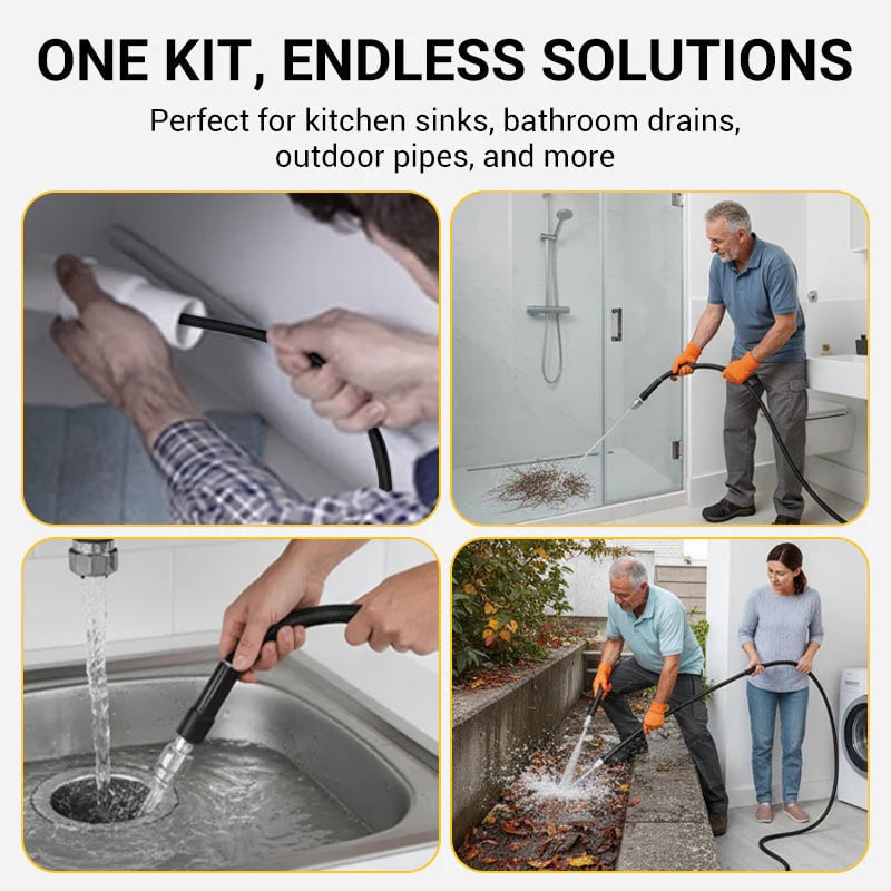 💧 Triple-layer burst-proof hose – PVC & stainless steel. Universal connector, easy install. Perfect for heavy-duty cleaning! 🚿🔧