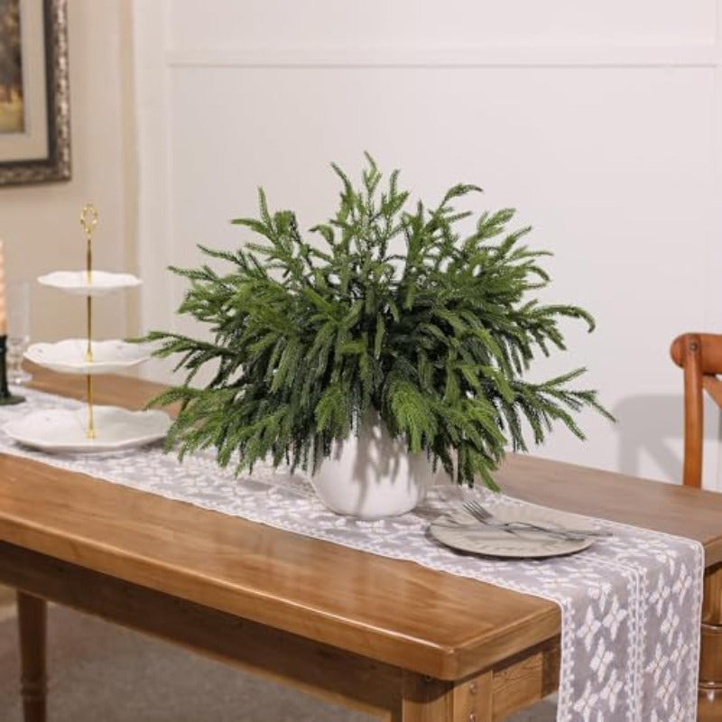 xwl20 Pcs Real Touch Norfolk Pine Branches -18\