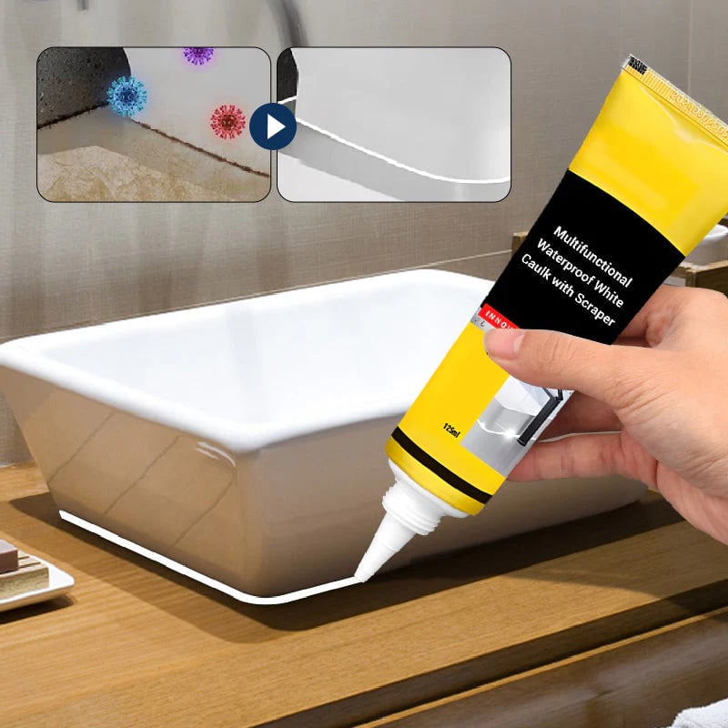 ✨Buy 2 Get 1 Free✨Multifunctional Waterproof White Caulk with Scraper