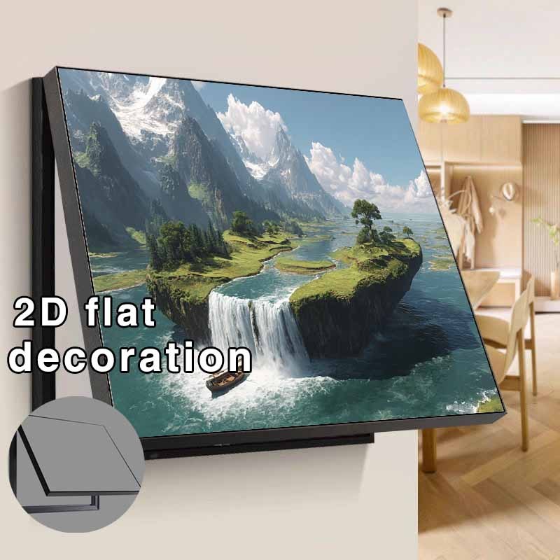 A Modern Minimalist 2D Decorative Socket Cover for an Electric Meter Box, Featuring a Natural Landscape Mural. It Enhances The Artistic Feel of Living Room And Bedroom Walls with a Hidden Design That Is Safe And Practical. Made from Durable Plastic