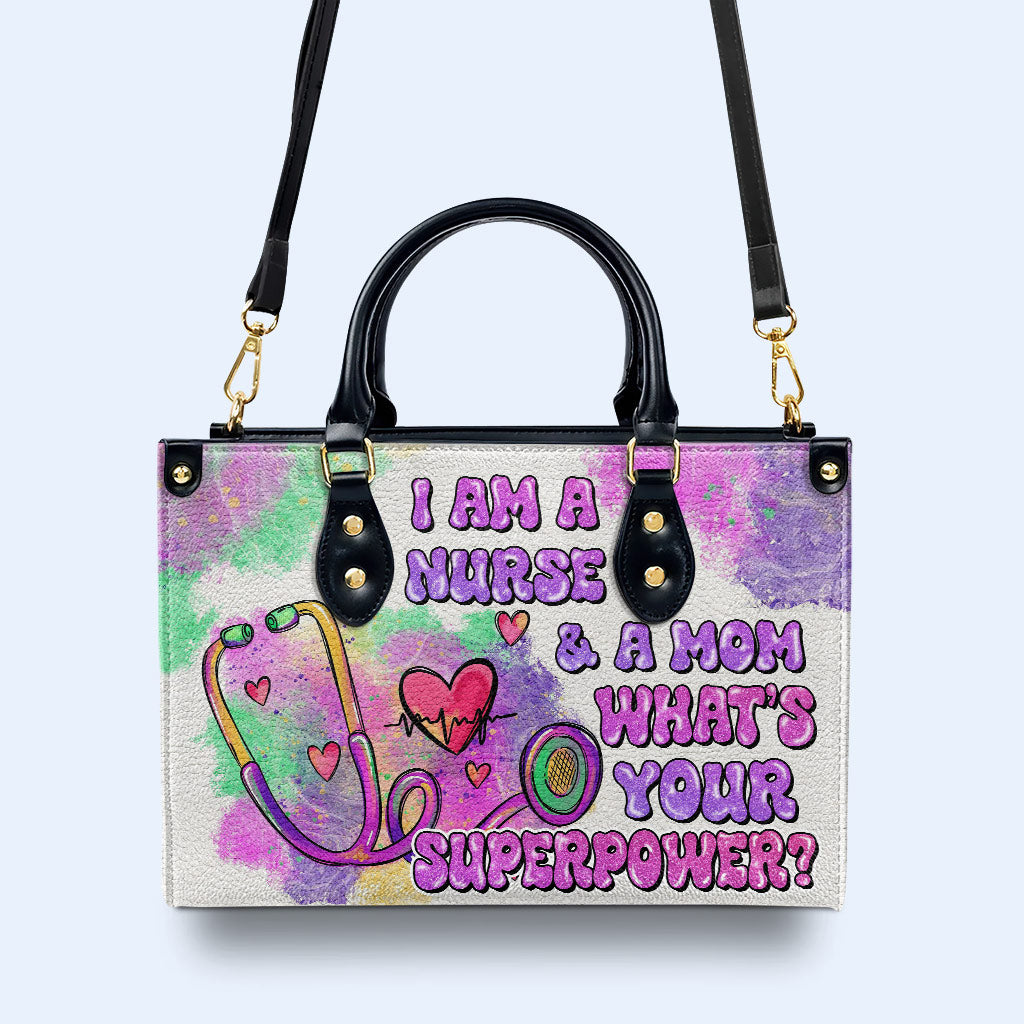 Nurse 03 - Personalized Custom Leather Handbag - nurse03