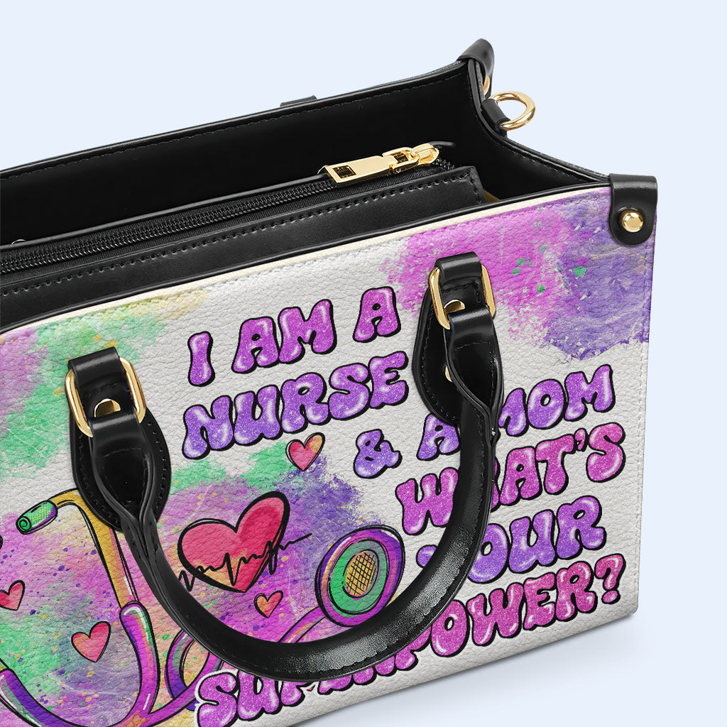 Nurse 03 - Personalized Custom Leather Handbag - nurse03